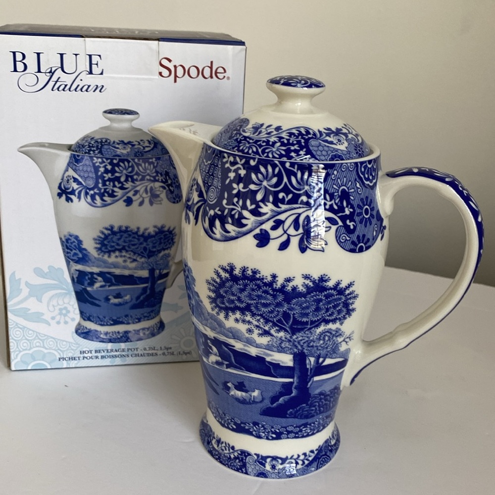 Spode Blue Italian 200th Anniversary Hot Beverage Pot